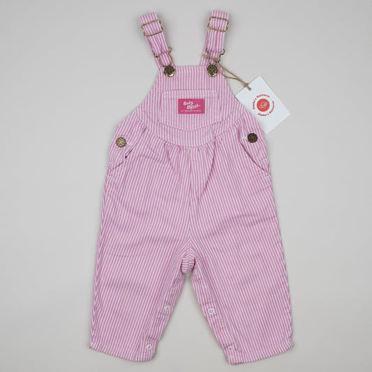 Pink Vintage OshKosh Hickory Stripe Overalls