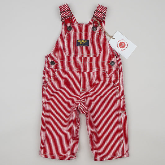 Red OshKosh Hickory Stripe Overalls