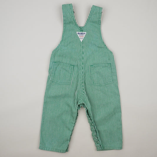 Green Vintage OshKosh Hickory Stripe Overalls