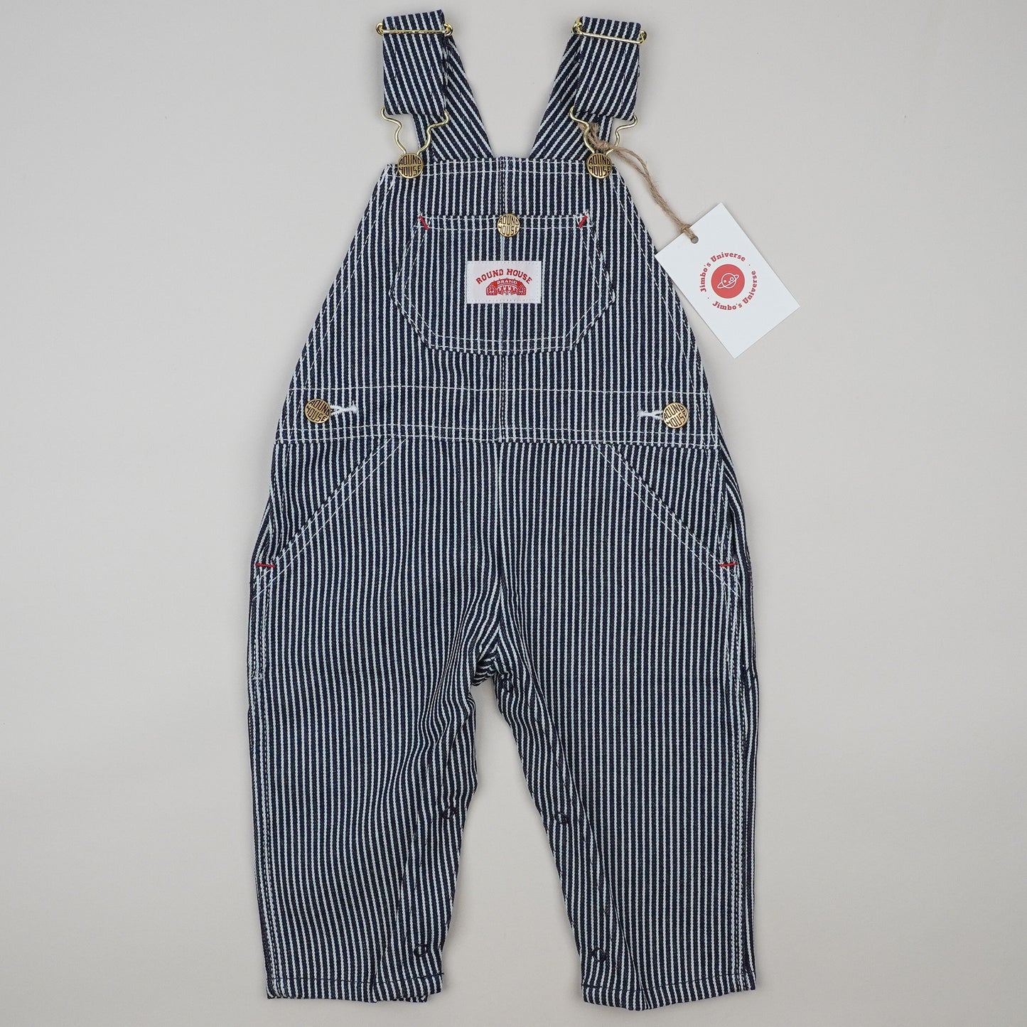 NWT Vintage Round House Striped Overalls