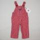 Red OshKosh Hickory Stripe Overalls