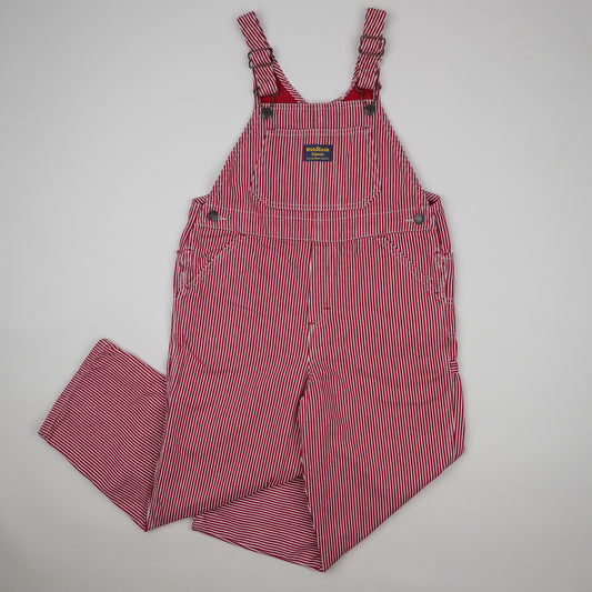 Lined Vintage OshKosh Hickory Stripe Overalls