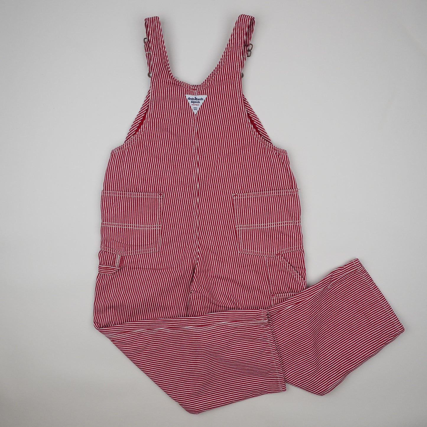 Lined Vintage OshKosh Hickory Stripe Overalls