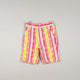 Short in pink, yellow and orange