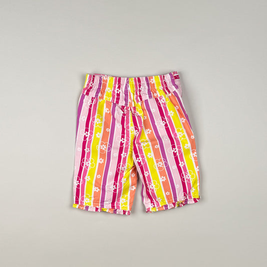 Short in pink, yellow and orange