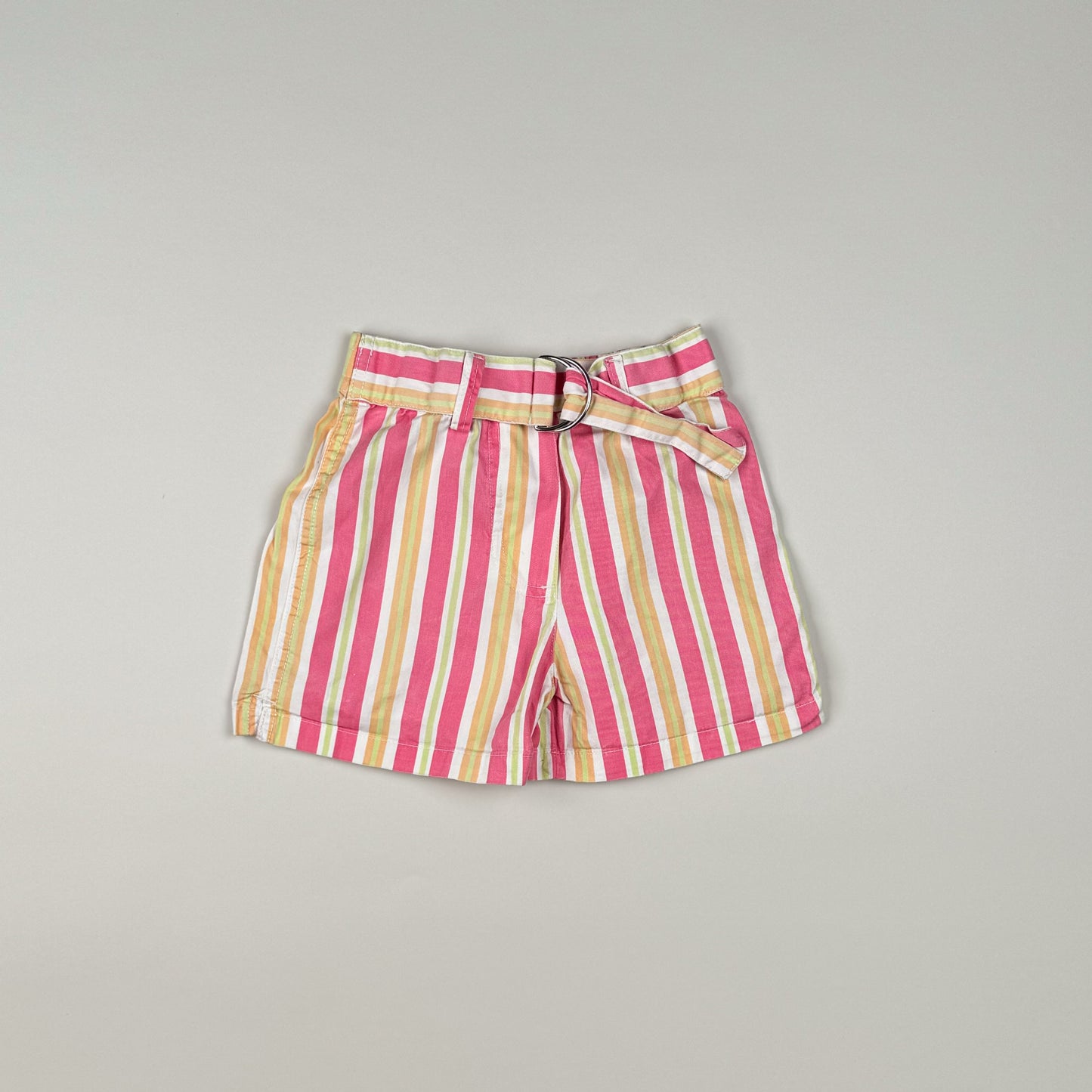 Short in pink, white, orange and yellow