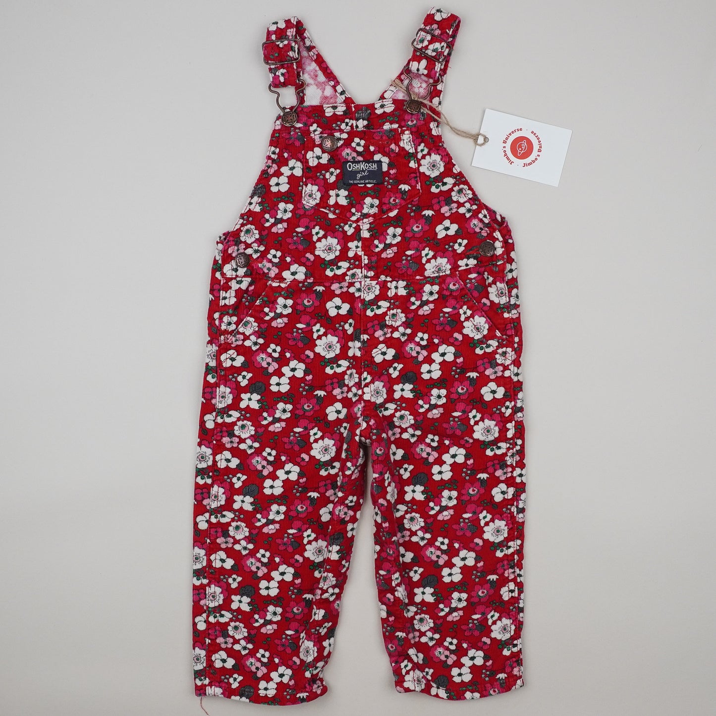 OshKosh Floral Corduroy Overalls