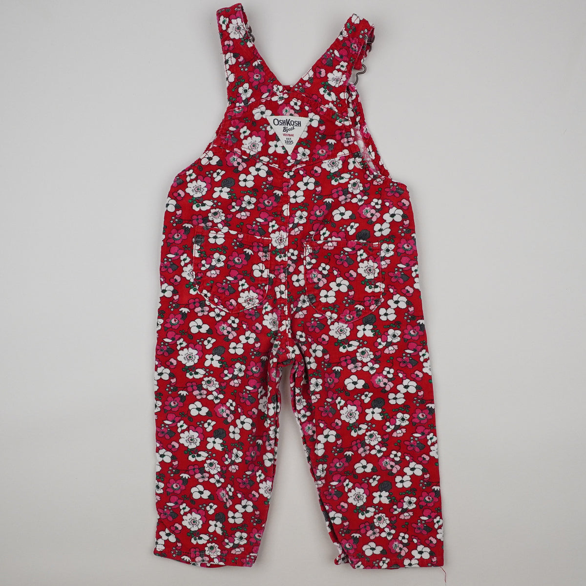 OshKosh Floral Corduroy Overalls