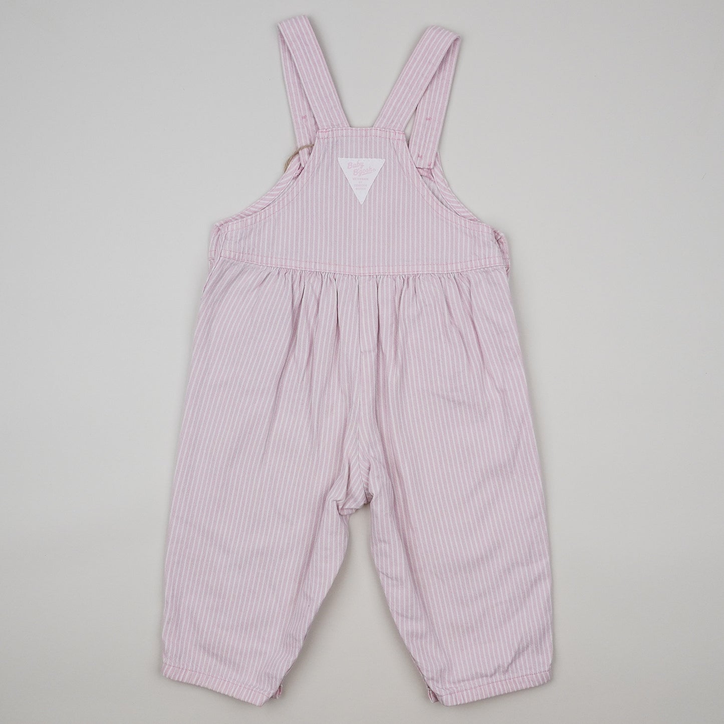 Pink Vintage OshKosh Hickory Stripe Overalls