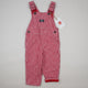 Red Lined OshKosh Hickory Stripe Overalls