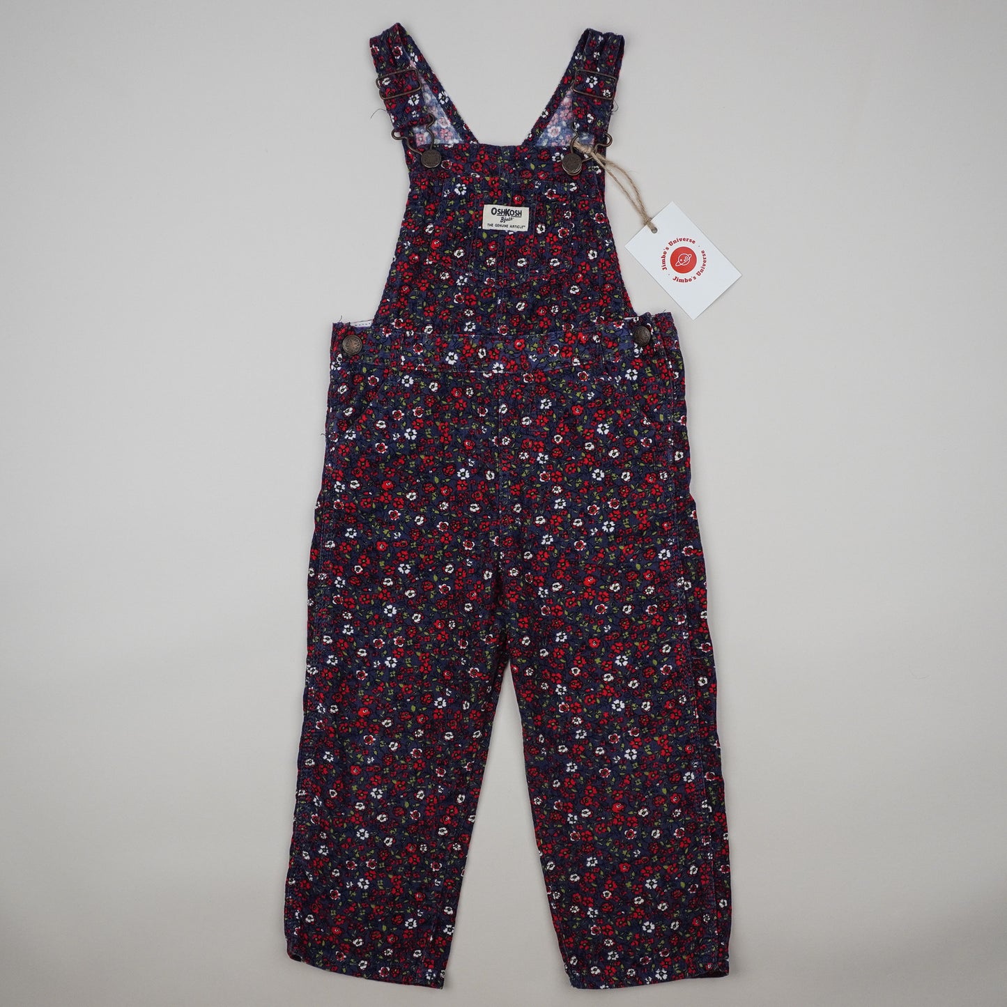 OshKosh Floral Corduroy Overalls