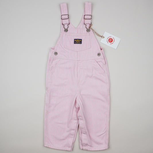 Pink Vintage OshKosh Hickory Stripe Overalls