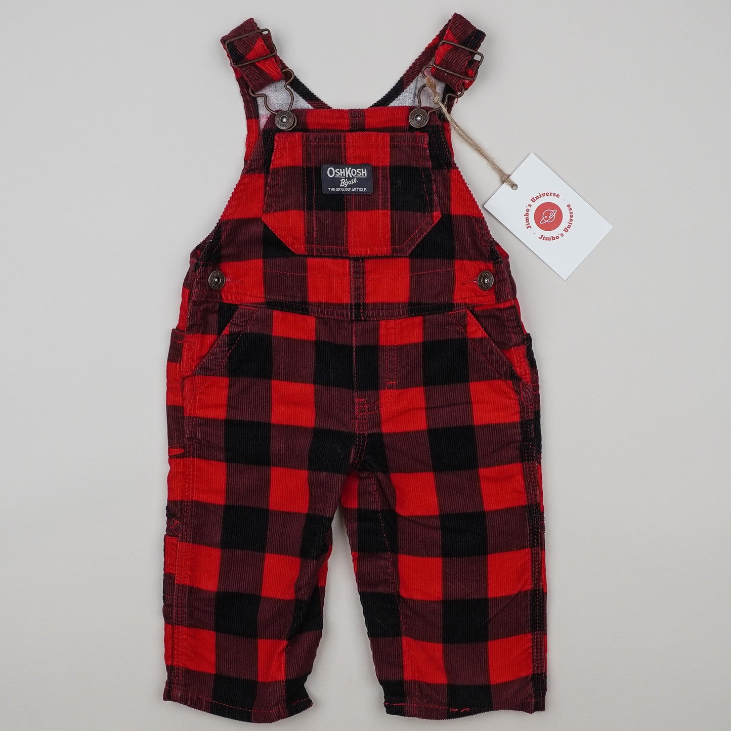 OshKosh Checkered Corduroy Overalls