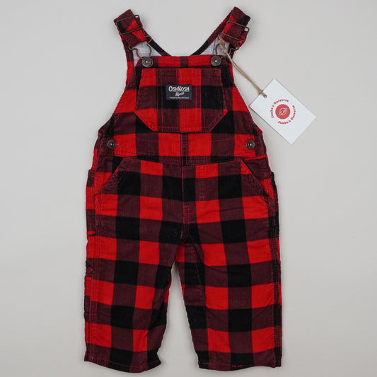 OshKosh Checkered Corduroy Overalls
