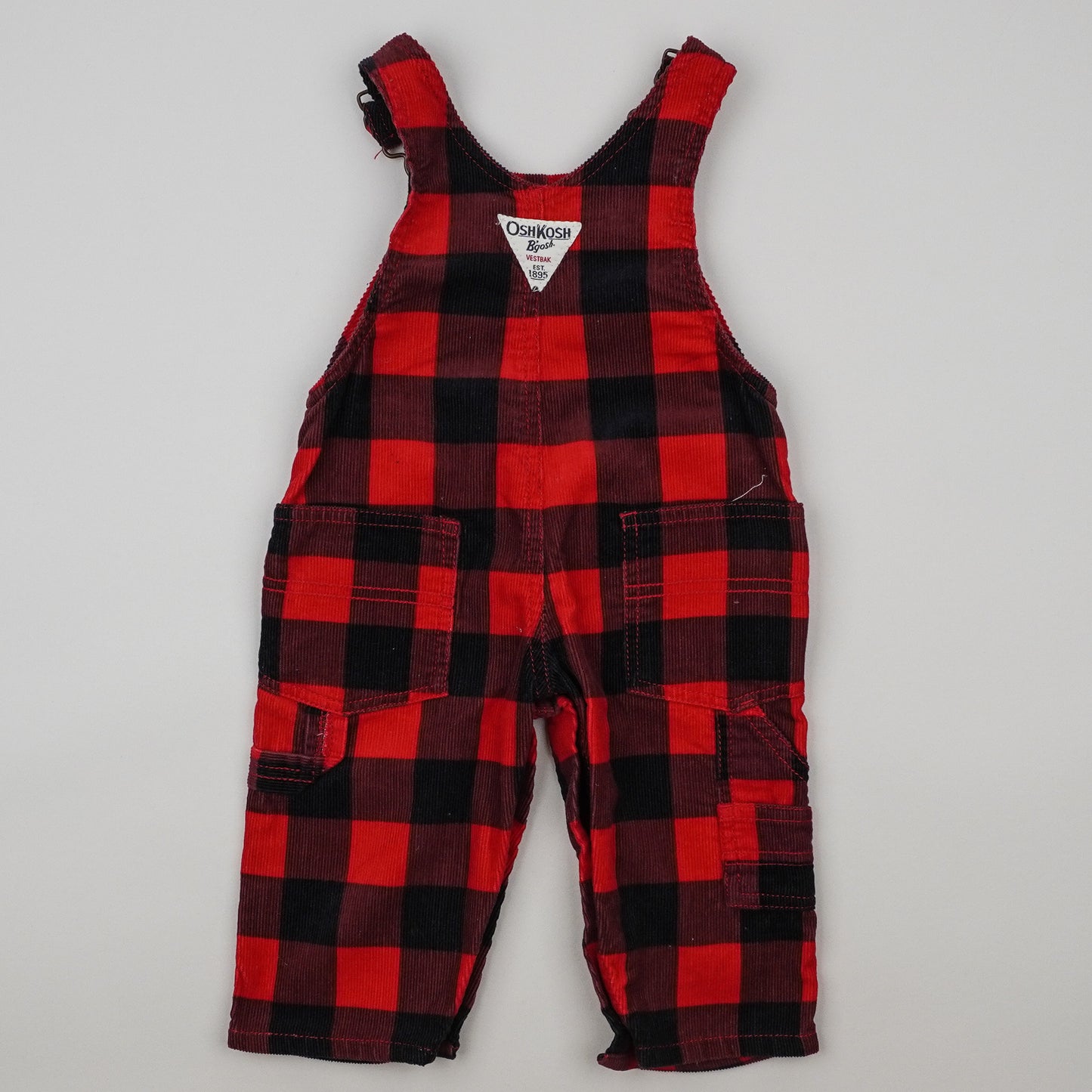 OshKosh Checkered Corduroy Overalls