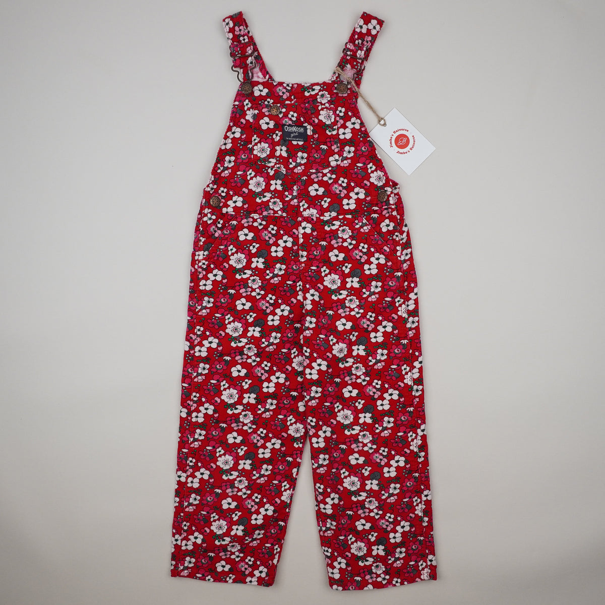 Floral OshKosh Corduroy Overalls