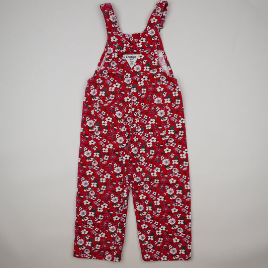 Floral OshKosh Corduroy Overalls