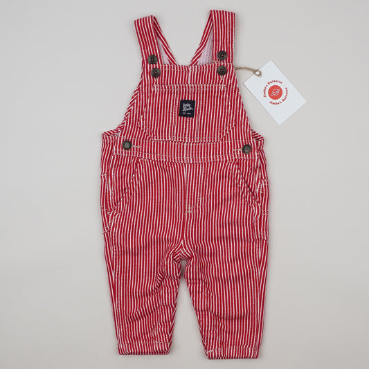 Red OshKosh Hickory Stripe Overalls