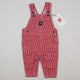 Red OshKosh Hickory Stripe Overalls