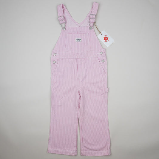 Pink Vintage OshKosh Hickory Stripe Overalls