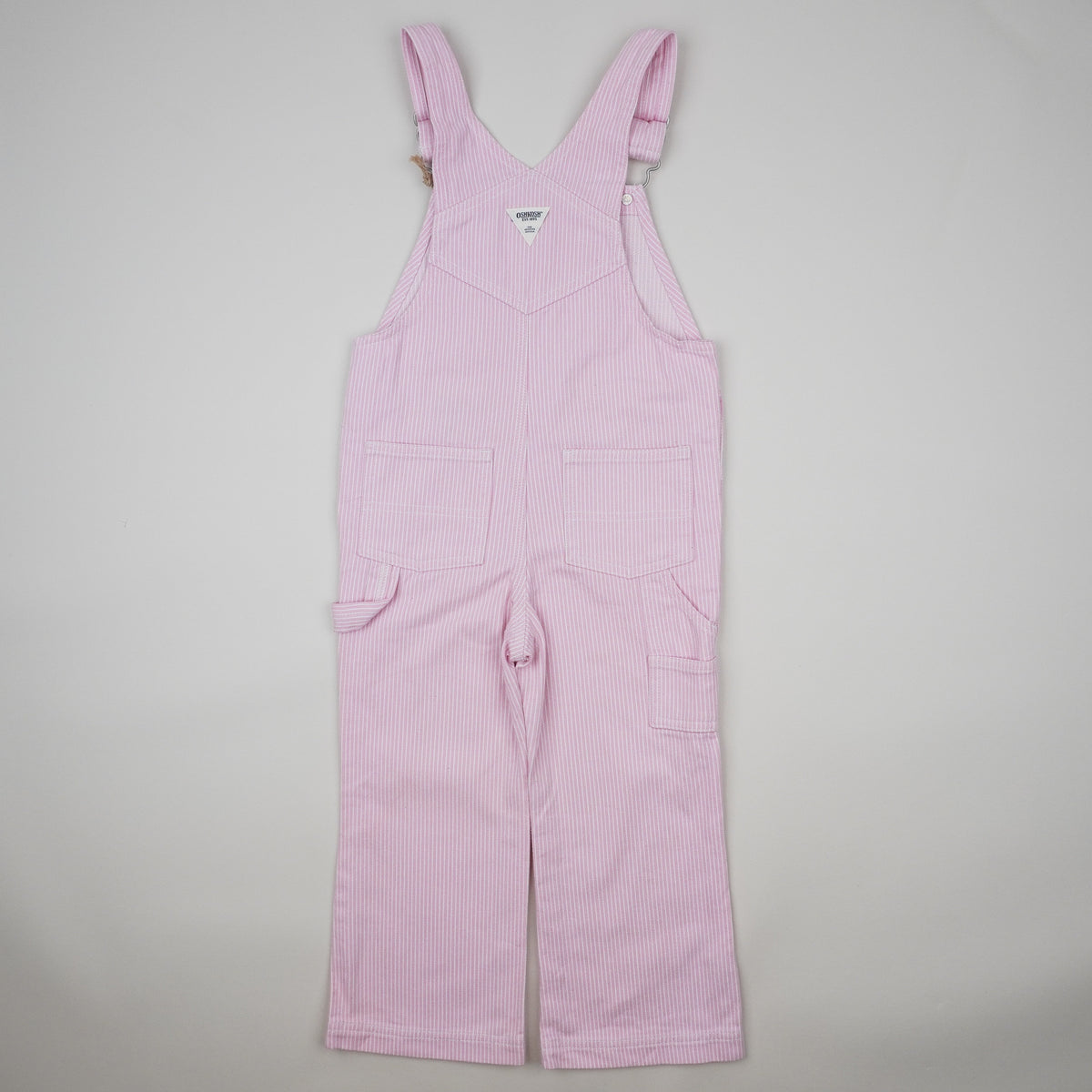 Pink Vintage OshKosh Hickory Stripe Overalls