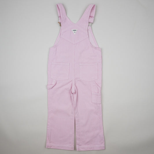 Pink Vintage OshKosh Hickory Stripe Overalls