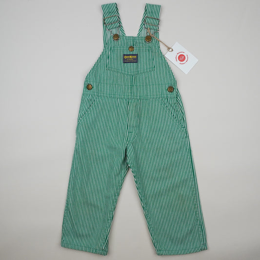 Green Vintage OshKosh Hickory Stripe Overalls