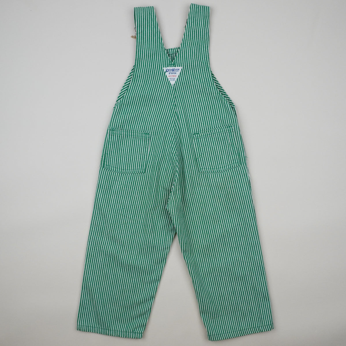 Green Vintage OshKosh Hickory Stripe Overalls