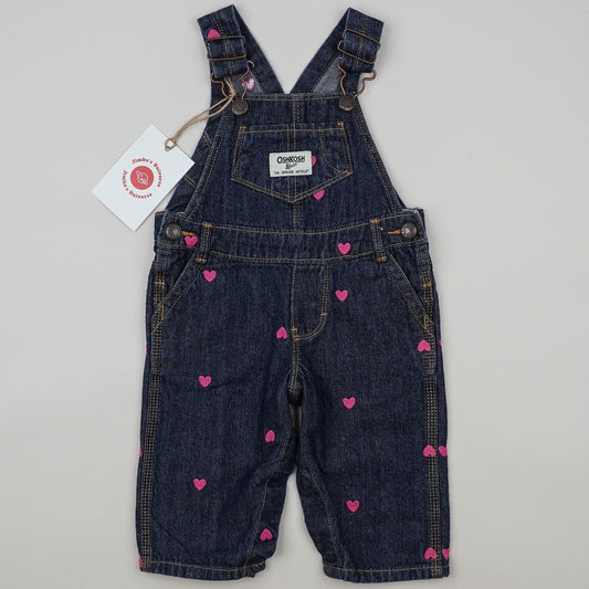 OshKosh Overalls with Embroidered Hearts