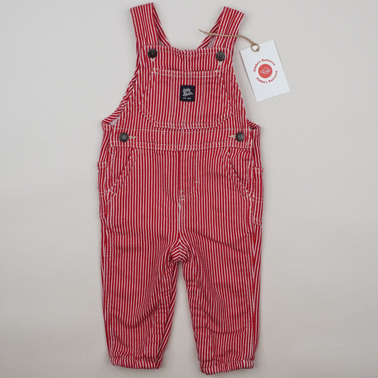 Red OshKosh Hickory Stripe Overalls