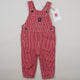 Red OshKosh Hickory Stripe Overalls