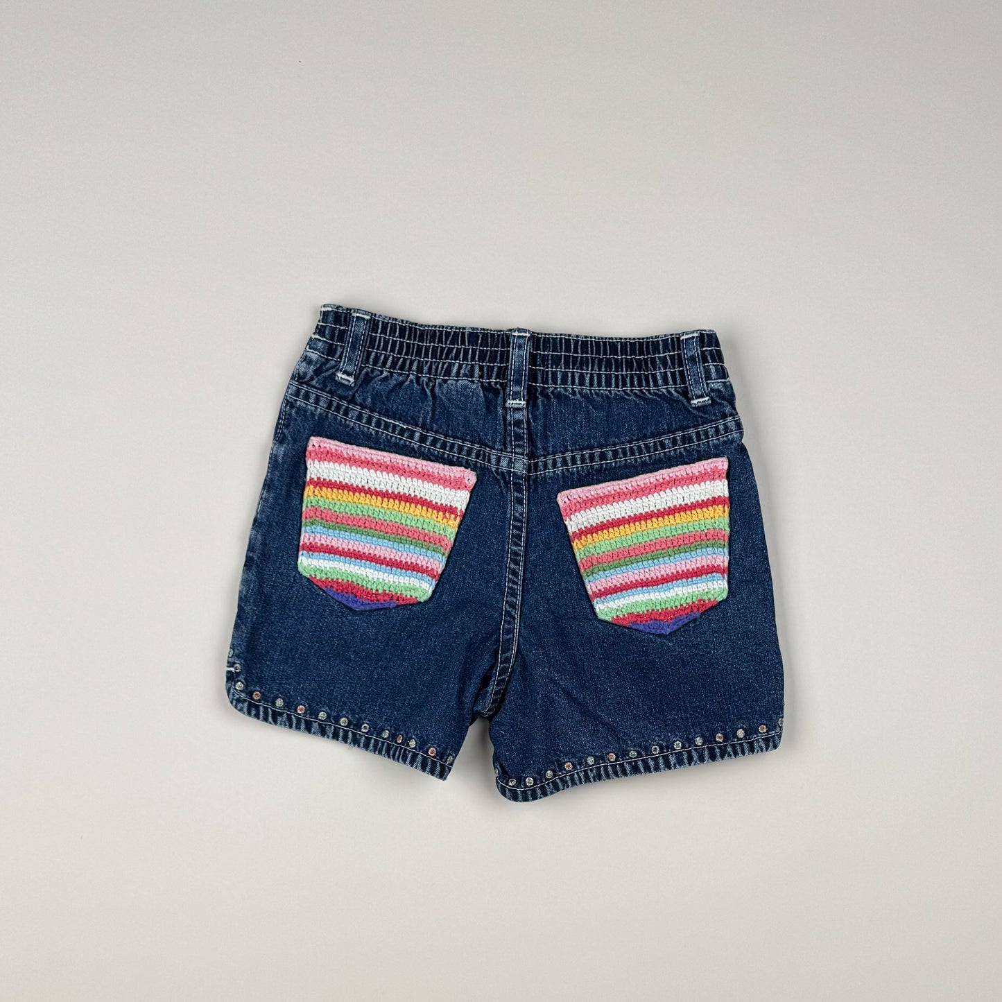 Denimshort in blue and multi