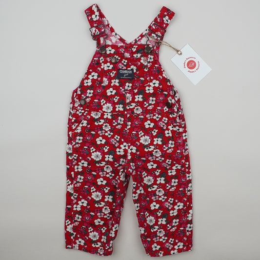 OshKosh Floral Corduroy Overalls