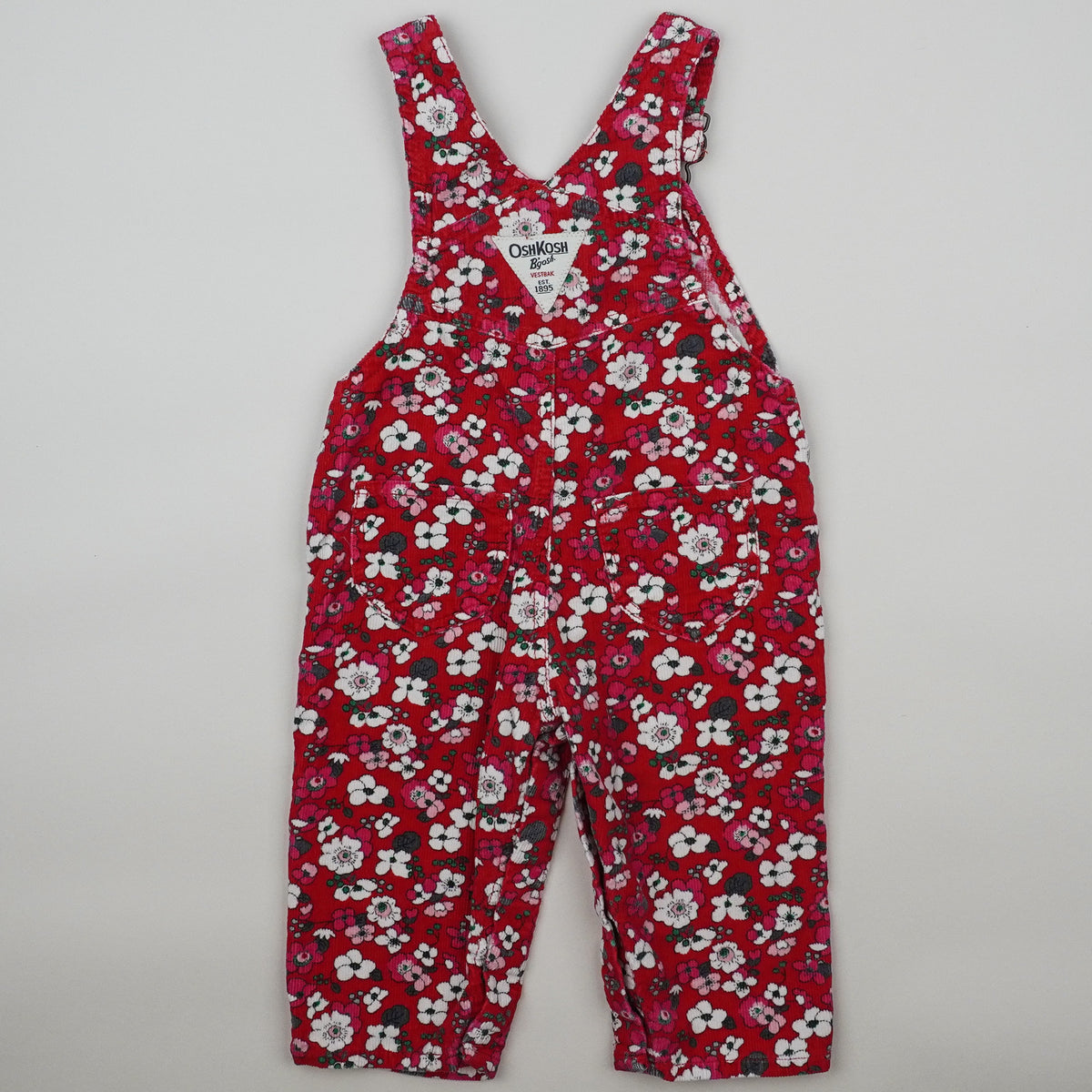 OshKosh Floral Corduroy Overalls