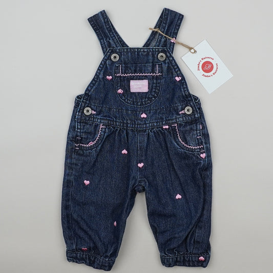 OshKosh Overalls with Embroidered Hearts