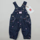 OshKosh Overalls with Embroidered Hearts