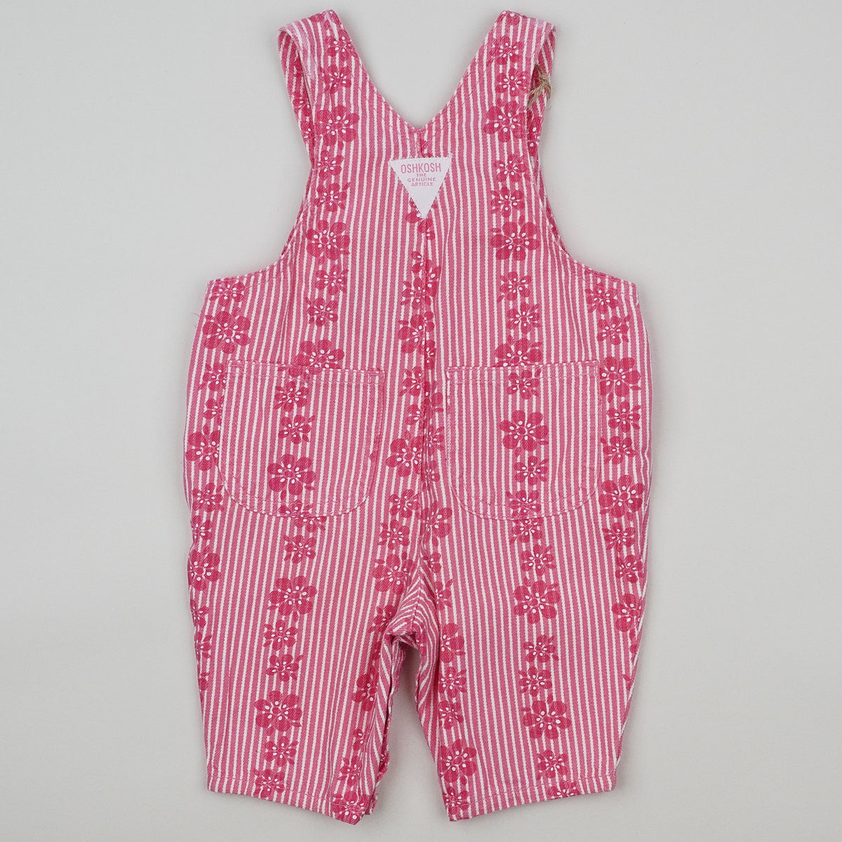 Vintage OshKosh Floral Stibed Overalls