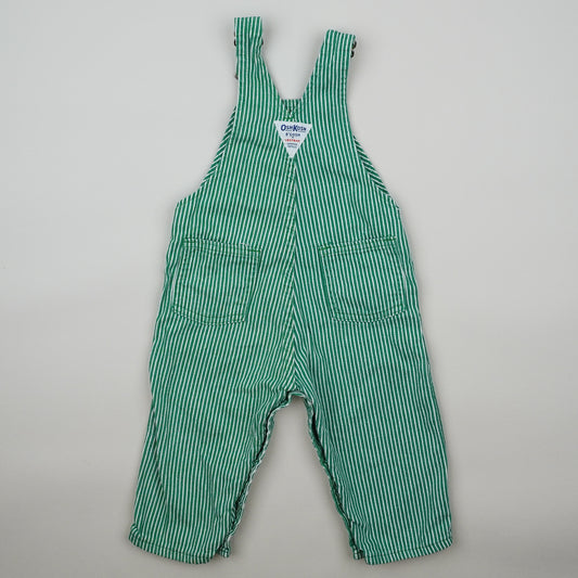 Green Vintage Hickory Stripe Overalls