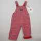 Red OshKosh Hickory Stripe Overalls