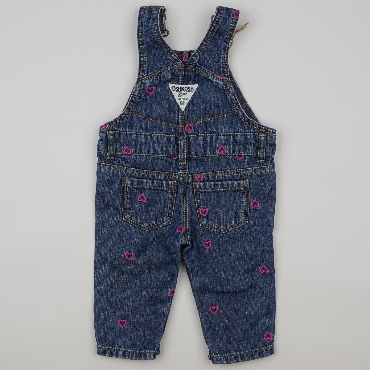 OshKosh Overalls with Embroidered Hearts