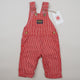 Red Vintage OshKosh Hickory Stripe Overalls