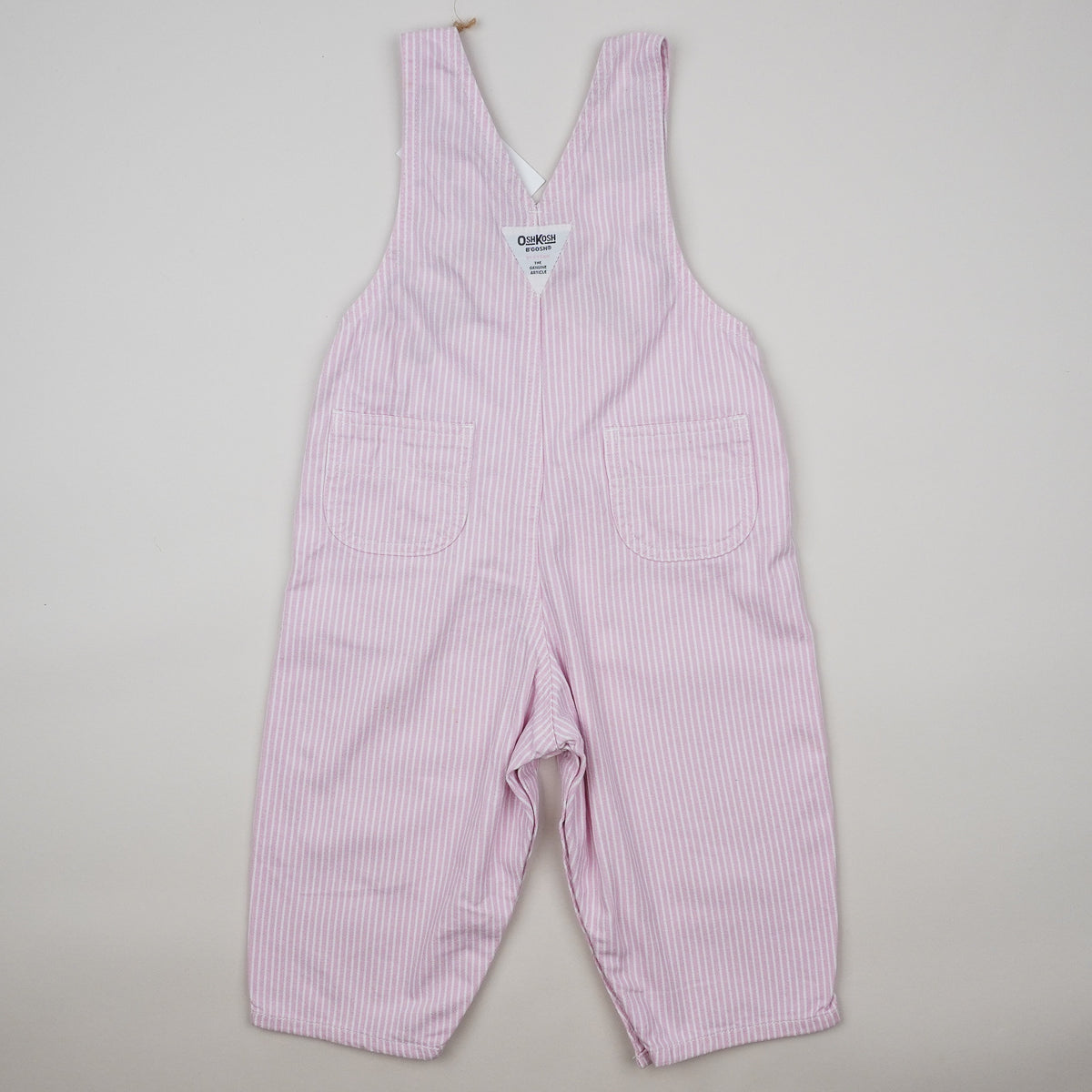 Pink Vintage Hickory Stripe Overalls