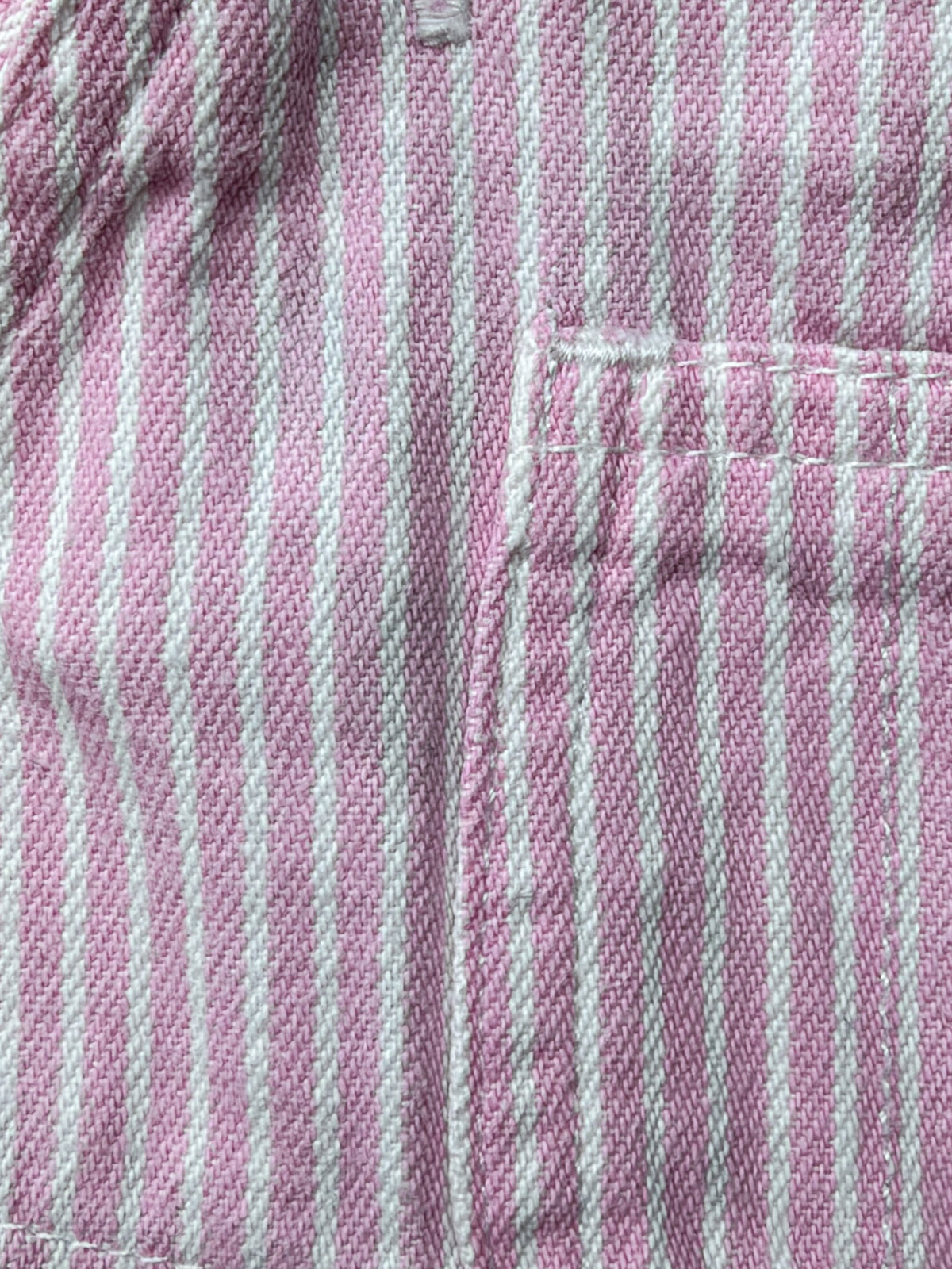 Pink Vintage Hickory Stripe Overalls