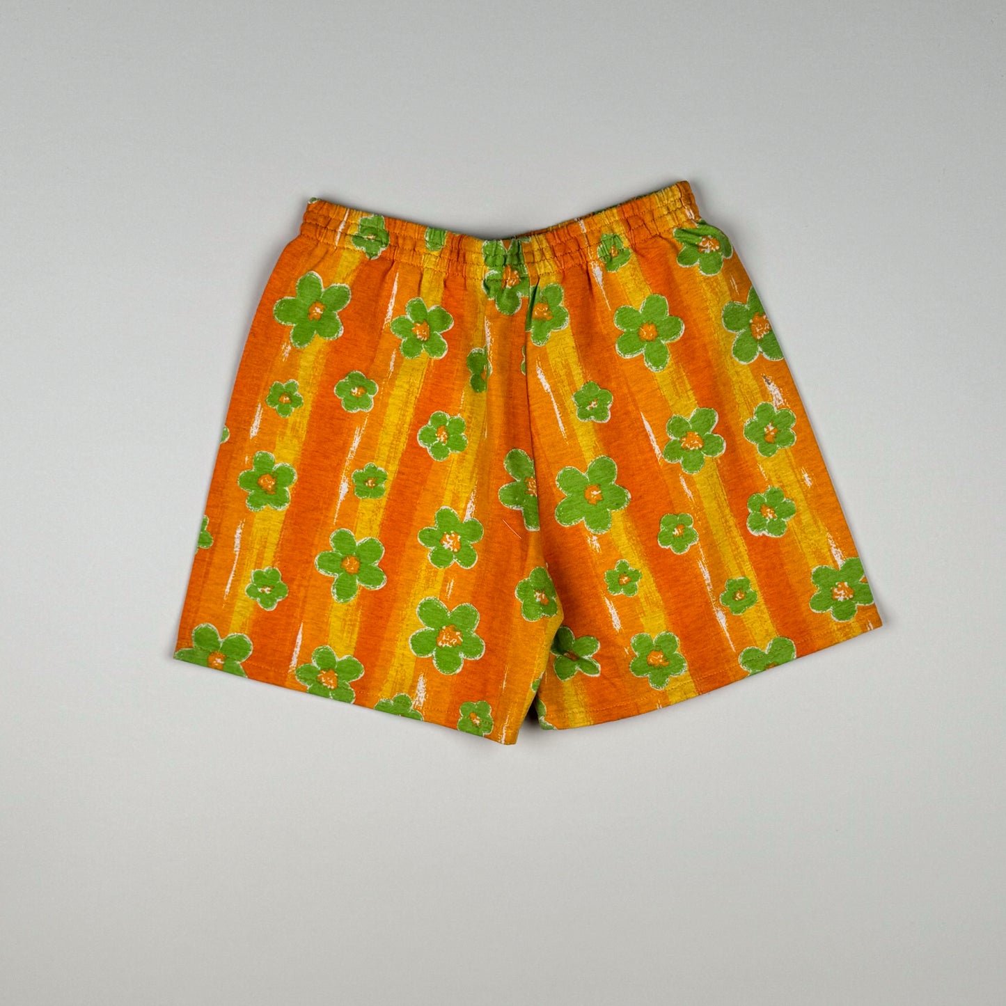 Short in multi, orange, yellow and green