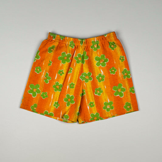 Short in multi, orange, yellow and green