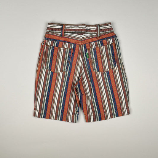 Denimshort in multi, red, white, orange and blue