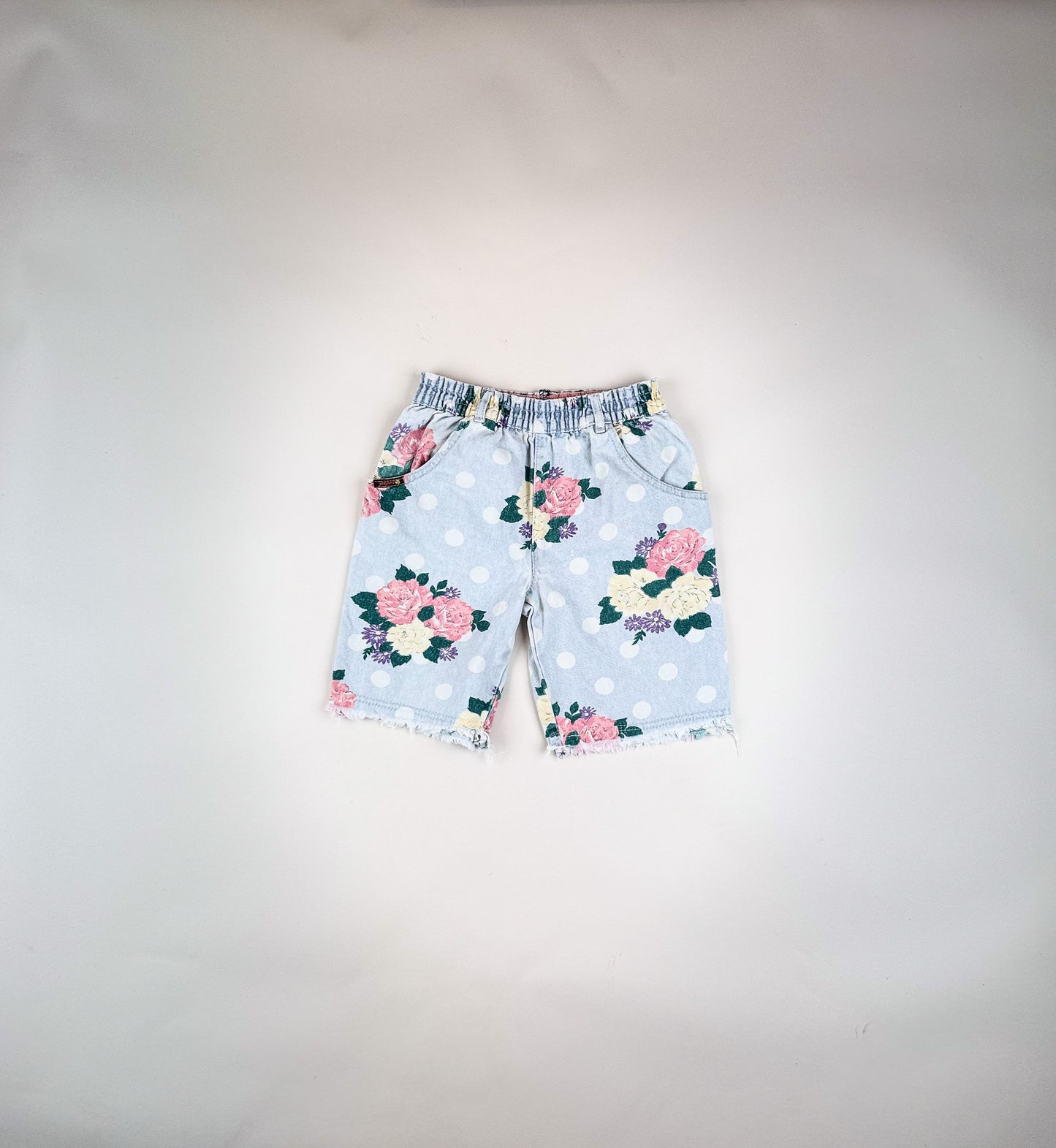 Floral Vintage Denim Shorts