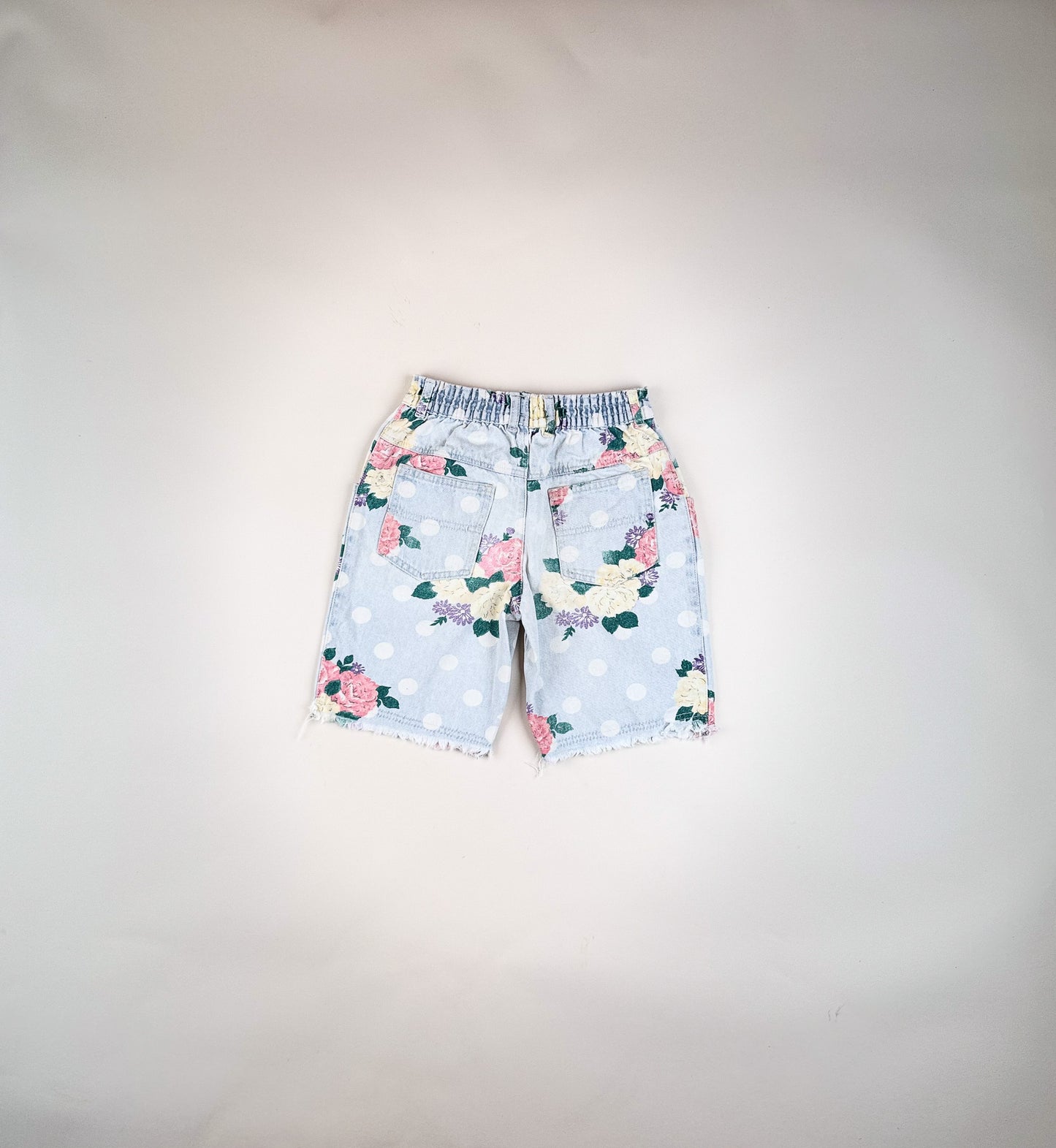 Floral Vintage Denim Shorts