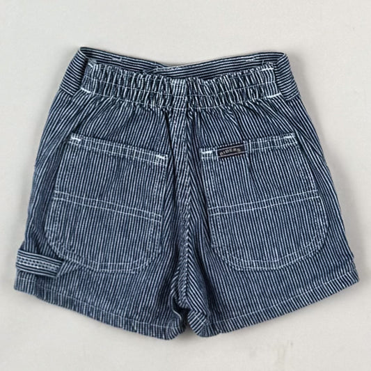 Striped Vintage Riders Denim Shorts
