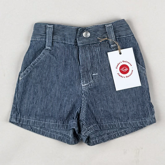 Striped Vintage Riders Denim Shorts